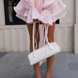 Rosette | Airy Bishop Sleeve Chiffon Mini Dress