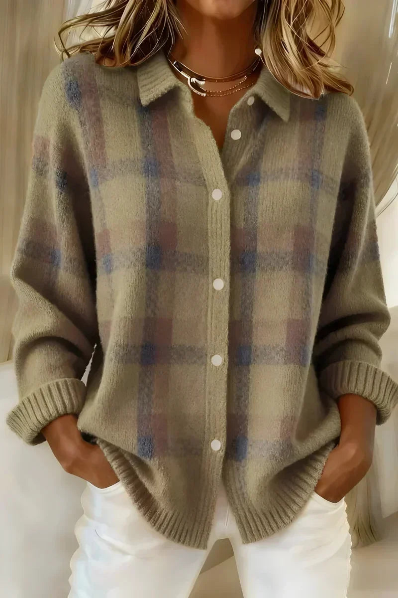 Danielle | Checked Cozy Cardigan