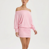 Jaimey | Draped Top Ruched Fitted Skirt Mini Dress