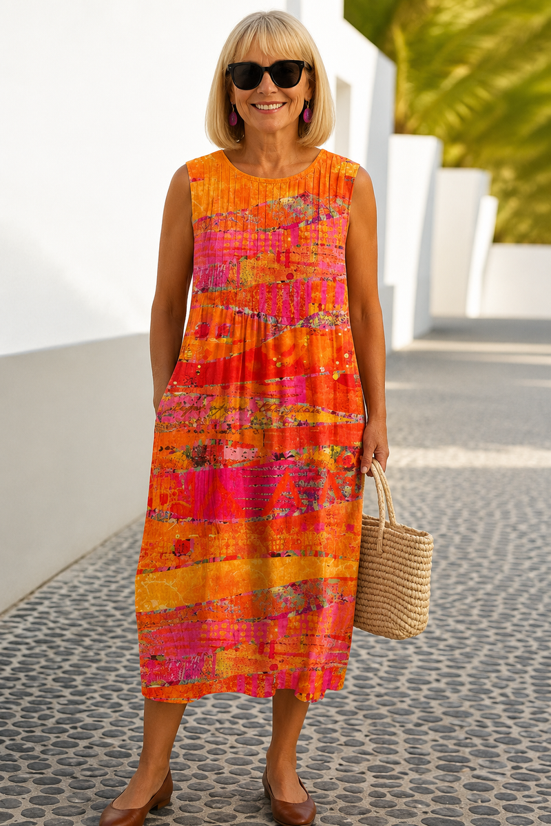 Faye | Sunset Midi Dress