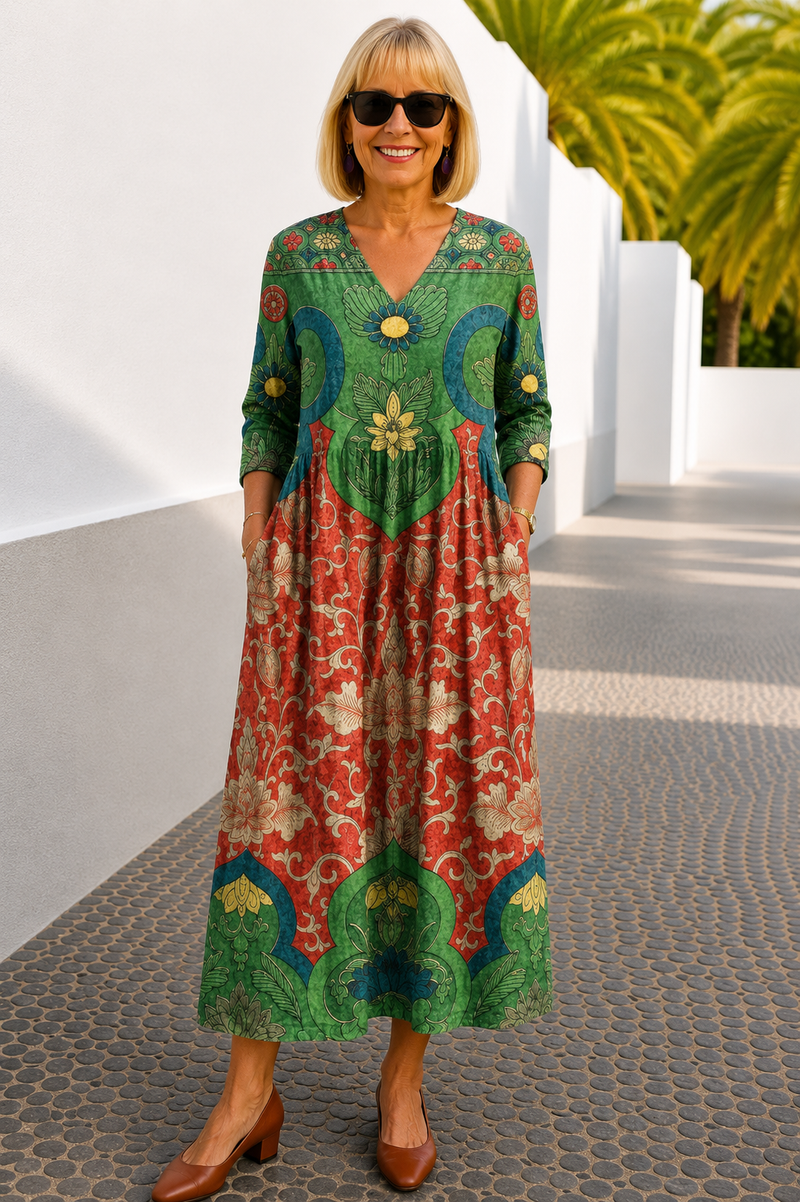 Judith | Vintage Floral Maxi Dress