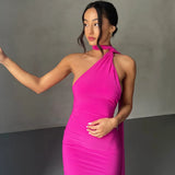 Tina | Versatile Sash One-Shoulder Grecian Maxi Dress