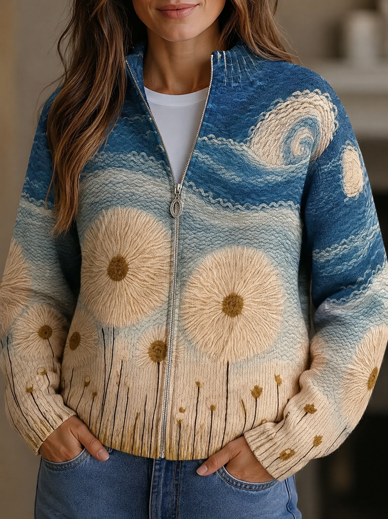 Vincenza™ | Padded Zip Cardigan from Dandelion Field