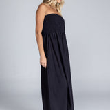 Carmelita | Strapless Shirred Maxi Dress