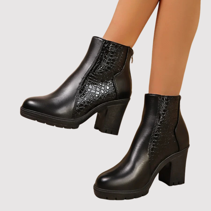 Katarzyna™ Genuine Leather Chunky Heels with Arch Support 💫