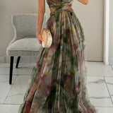 Angela | Women's Romantic Sleeveless Maxi Wedding Guest Dress