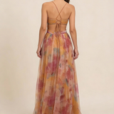 Angela | Women's Romantic Sleeveless Maxi Wedding Guest Dress