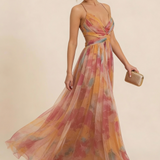 Angela | Women's Romantic Sleeveless Maxi Wedding Guest Dress