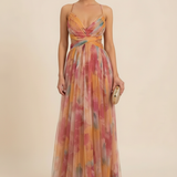 Angela | Women's Romantic Sleeveless Maxi Wedding Guest Dress