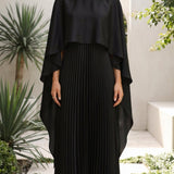 Aniya | Women’s Long Cape Sleeves Maxi Wedding Guest Dress