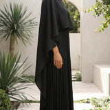 Aniya | Women’s Long Cape Sleeves Maxi Wedding Guest Dress