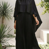 Aniya | Women’s Long Cape Sleeves Maxi Wedding Guest Dress