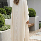 Aniya | Women’s Long Cape Sleeves Maxi Wedding Guest Dress