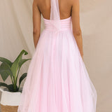 Aylin | Women's Sleeveless Halter-Neck Midi Prom Dress