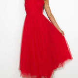 Aylin | Women's Sleeveless Halter-Neck Midi Prom Dress