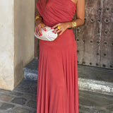 Brittany | Women's One-Shoulder Mesh Maxi Summer Dress
