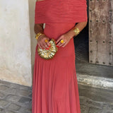 Brittany | Women's One-Shoulder Mesh Maxi Summer Dress