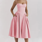 Calliope | Women's Sleeveless Structured Midi Summer Dress