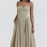 Calliope | Women's Sleeveless Structured Midi Summer Dress