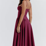 Calliope | Women's Sleeveless Structured Midi Summer Dress