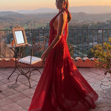 Camila | Women's Backless Deep V-neck Maxi Summer Dress