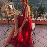 Camila | Women's Backless Deep V-neck Maxi Summer Dress