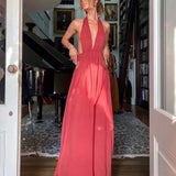 Camila | Women's Backless Deep V-neck Maxi Summer Dress