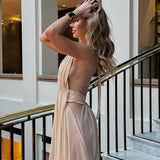 Camila | Women's Backless Deep V-neck Maxi Summer Dress