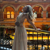 Camila | Women's Backless Deep V-neck Maxi Summer Dress