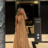 Camila | Women's Backless Deep V-neck Maxi Summer Dress