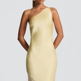 Caprice | Women's Yellow One-Shoulder Maxi Wedding Guest Dress