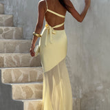 Caprice | Women's Yellow One-Shoulder Maxi Wedding Guest Dress