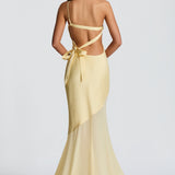 Caprice | Women's Yellow One-Shoulder Maxi Wedding Guest Dress