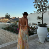 Corinna | Women's Printed Halter Maxi Summer Wedding Guest Dress