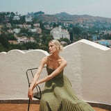 Daria | Women's Sleeveless Pleated Maxi Wedding Guest Dress