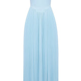 Denise | Women's Strapless Pleated Maxi Wedding Guest Dress