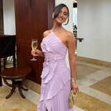 Eliza | Women’s Pleated Ruffled Maxi Wedding Guest Dress