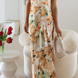 Ember | Women's Floral Halter Open Back Maxi Dress
