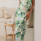 Ember | Women's Floral Halter Open Back Maxi Dress