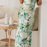 Ember | Women's Floral Halter Open Back Maxi Dress