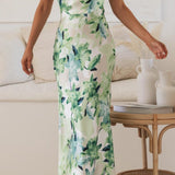 Ember | Women's Floral Halter Open Back Maxi Dress