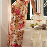Ember | Women's Floral Halter Open Back Maxi Dress