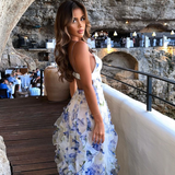Emberly | Women's Sleeveless Ruffle Maxi Wedding Guest Dress