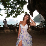 Emberly | Women's Sleeveless Ruffle Maxi Wedding Guest Dress