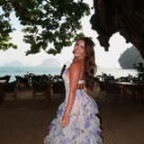 Emberly | Women's Sleeveless Ruffle Maxi Wedding Guest Dress
