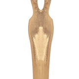 Evelynn | Women's Sequin Halter Front-Center Cut-Out Maxi Dress