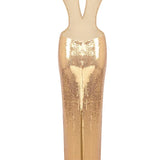 Evelynn | Women's Sequin Halter Front-Center Cut-Out Maxi Dress