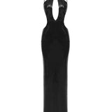 Evelynn | Women's Sequin Halter Front-Center Cut-Out Maxi Dress