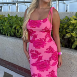 Fiona | Women's Sleeveless Floral BodyCon Maxi Summer Dress