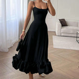 Heather | Women's Sleeveless Twirl Midi Prom Dress